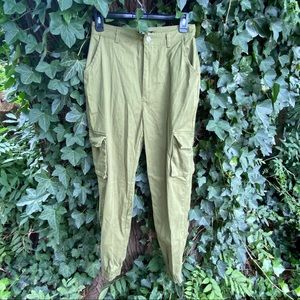Olive Green cargo jogger pants 90’s y2k fashion